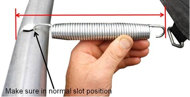 How to measure outside frame to end-of-spring distance