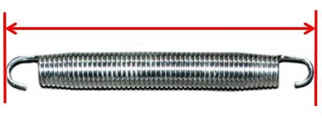 How to measure spring length including hooks (end-to-end)